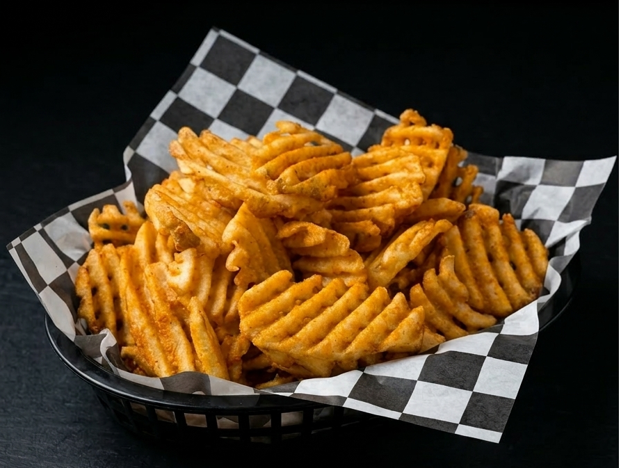 1lb Waffle Fries:			